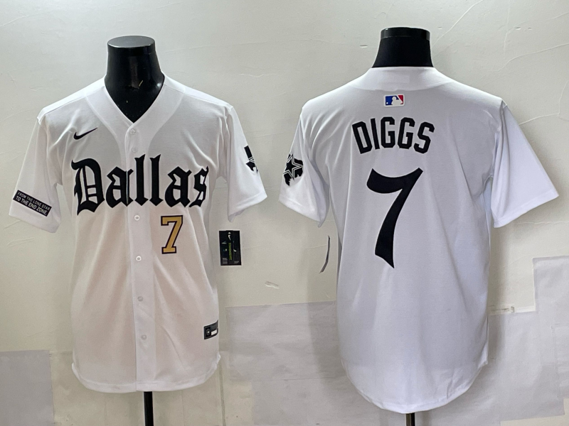 Men Dallas Cowboys 7 Diggs white Nike 2025 NFL Jersey 08